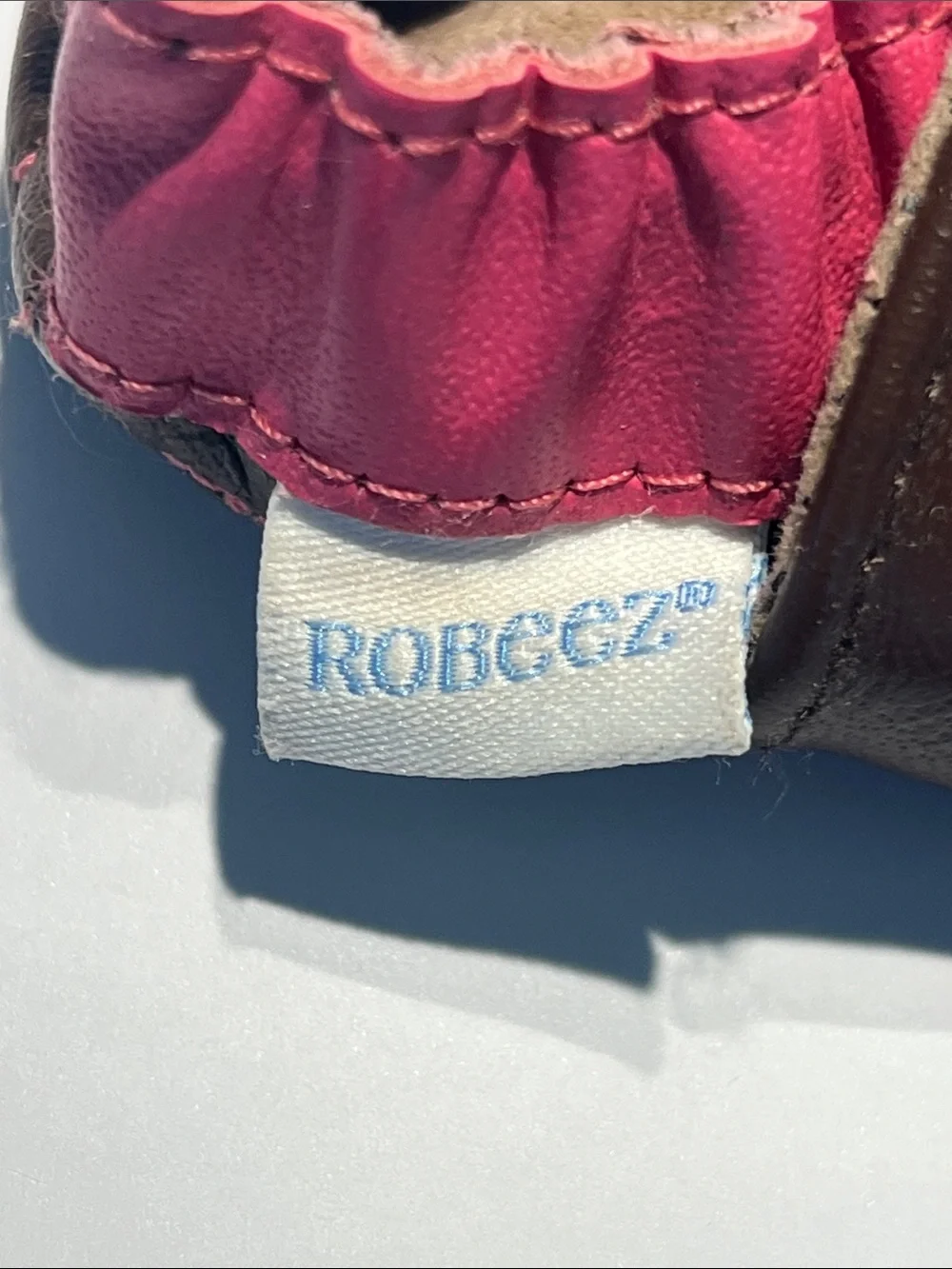 Robeez Dark Brown and Pink Heart Baby Soft-Soled Shoes